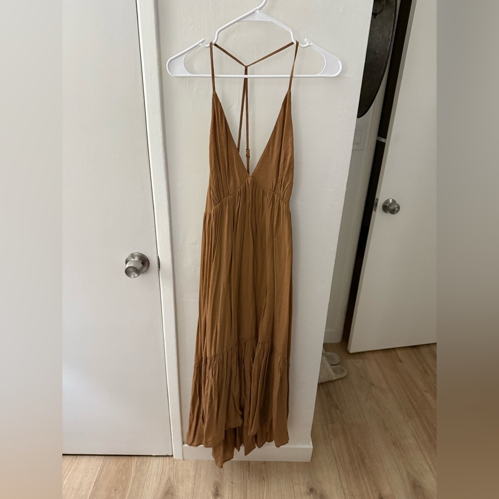 Wishlist Backless Tan Dress